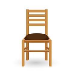 Wooden Chair Front View Classic Comfortable