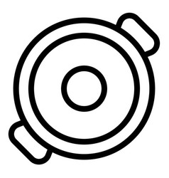 Breakfast Wok Frying Pan Icon Outline Style