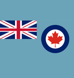 Canadian Air Force Flag Isolated