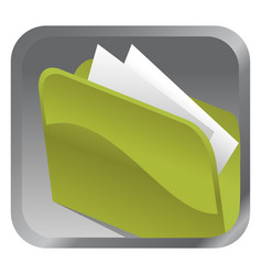 Green Folder Square Icon