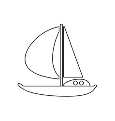 Yacht Icon On White Background