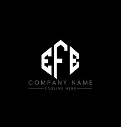 Efe Letter Logo Design With Polygon Shape