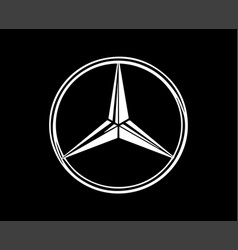 Mercedes Benz Brand Logo Symbol White Design