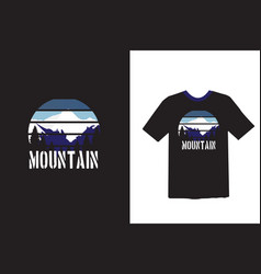 Mountain T Shirt Design Retro Vintage