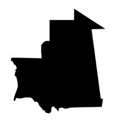 Silhouette Map Of Mauritania