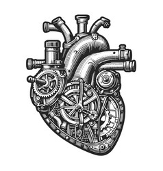 Steampunk Mechanical Heart Sketch