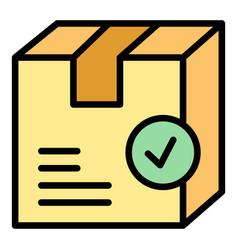 Tick Package Icon Flat