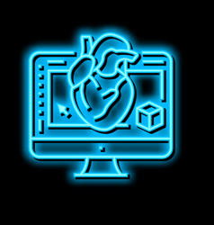 3d In Medical Neon Glow Icon