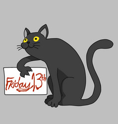 Black Cat Friday 13th Cartoon