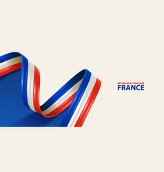 France Ribbon Flag