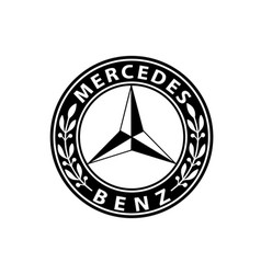 Mercedes Benz Brand Logo Car Symbol Black Design