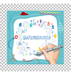 Hand Writing Math Formula On Paper Note With Grid