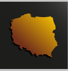 Map Poland Gold Material Europe Country