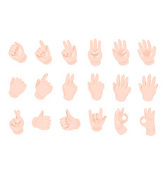 Sign Language Hand Signal 3d Graphic On White