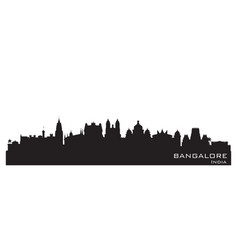 Bangalore India City Skyline Silhouette