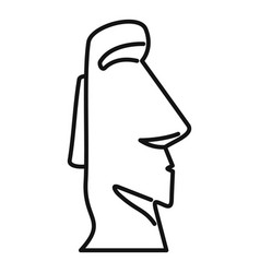 Easter Island Head Icon Outline Style