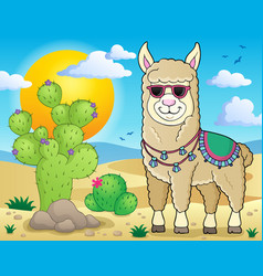 Llama With Sunglasses Theme Image 2