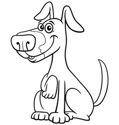 Cartoon Dog Comic Animal Character Coloring Page