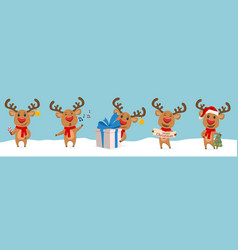 Funny Cute Cartoon Christmas Deer