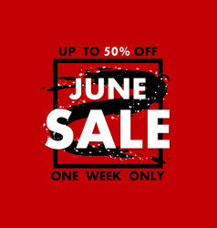 June Sale Banner Festive Discount Text