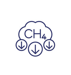 Methane Ch4 Emissions Reduction Line Icon