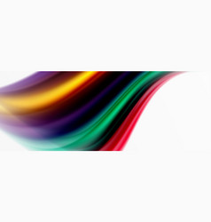 Rainbow Color Silk Blurred Wavy Line Background On