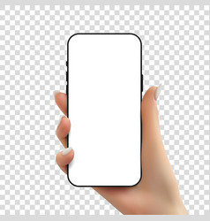 Template Of Phone In Woman Hand