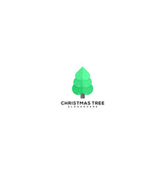 Abstract Modern Christmas Tree Logo Design