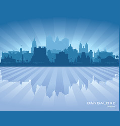 Bangalore India City Skyline Silhouette