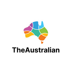 Colorful Australia Map Logo