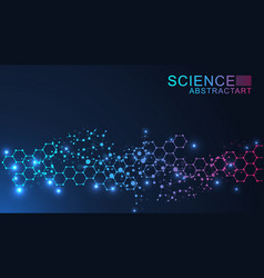 Modern Abstract Molecules Structure For Science