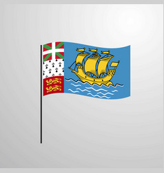 Saint Pierre And Miquelon Waving Flag