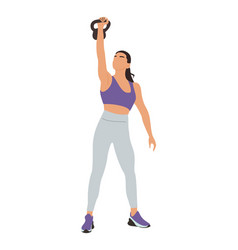 Young Sports Woman Exercising With Dumbbell