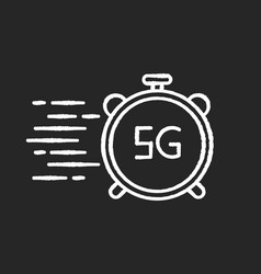 5g Fast Speed Connection Chalk White Icon