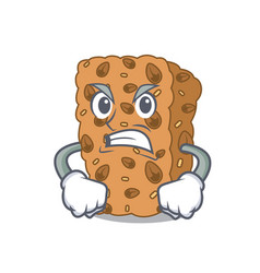 Angry Granola Bar Mascot Cartoon