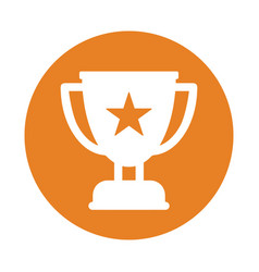 Award Trophy Icon Orange Color Eps