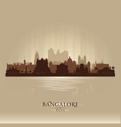 Bangalore India City Skyline Silhouette