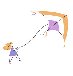 Girl Flying Kite