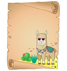 Llama With Sunglasses Theme Parchment 2