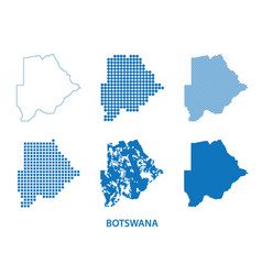 Map Of Republic Of Botswana In Southern Africa