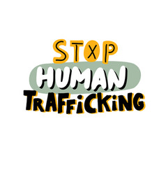 Stop Human Trafficking Banner End People Trade