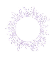 Violet Circle Floral Frame For Wedding