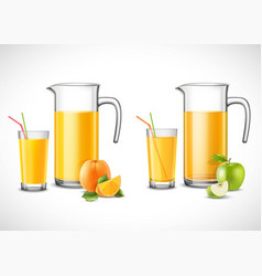 Jugs With Apple And Orange Juice