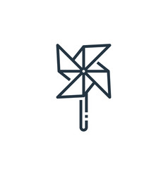 Wind Turbine Icon Turbine Editable Stroke