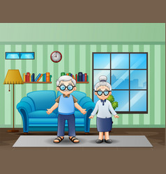 Elderly Couple In Living Room