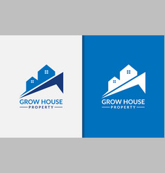 Grow House Property Logo Design Modern Minimalist