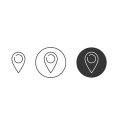 Location Pin Outline Icon Set Editable Stroke