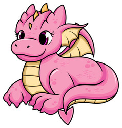 Pink Female Dragon Cartoon Clip Art