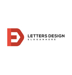 Professional Letter Ed Logo Design Icon Symbol