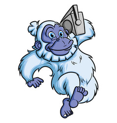 Yeti Is Holding And Listening To A Radio